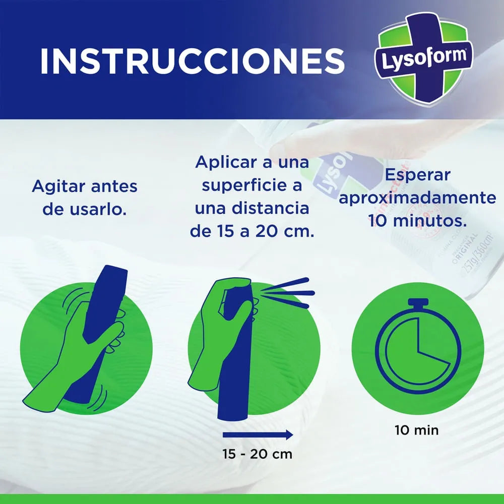 Desinfectante de Ambientes y Elimina Olores Lysoform Original - 495mL