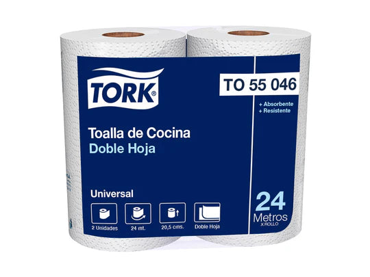 Toalla de Cocina Tork - 2 Rollos de 24 Metros
