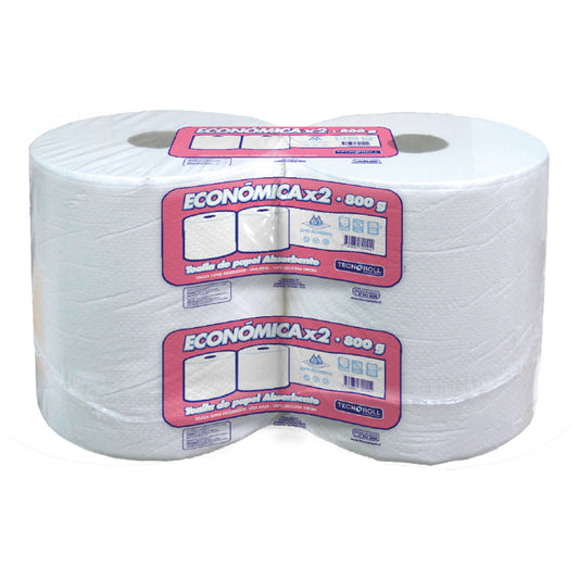 TOALLA DE PAPEL ECONÓMICA  1 HOJA PACK X 2 ROLLOS / SIN PREPICADO