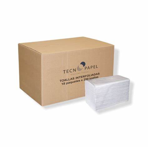 TECNOPAPEL INTERFOLIADAS 250UN 21x22CM UNA HOJA CAJA 18 PACKS