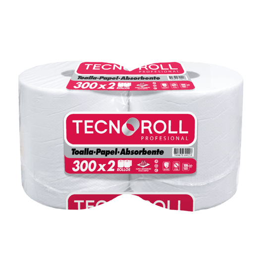 TOALLA 300m x 2  rollos Una Hoja