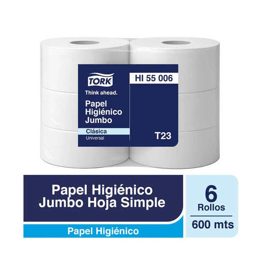 TORK papel higiénico Jumbo HS 6 X 600 m Advanced
