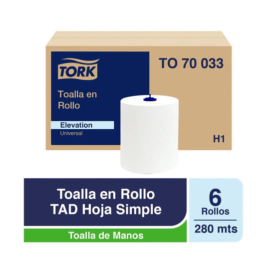 Toalla en Rollo Jumbo Tork Matic Universal  6 Rollos de 280 Metros
