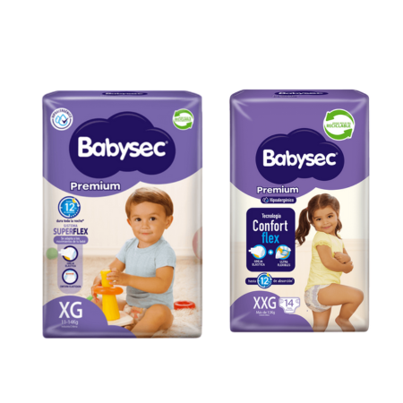 Pañales Desechables 14un XG-XXG Babysec