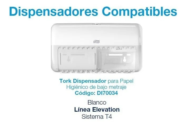 TORK PAPEL HIGIÉNICO BAJO METRAJE HD Premium 32 rollos x 50 m