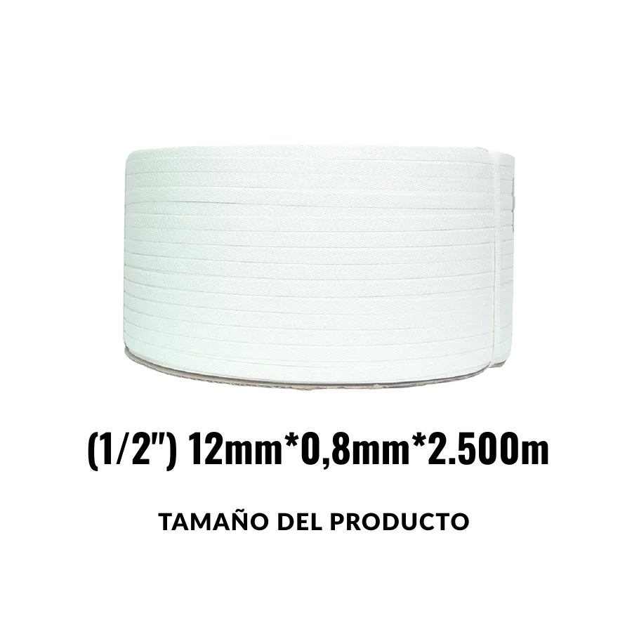 Zuncho Plástico PP 1/2" 12mm*0,8mm*2.500m