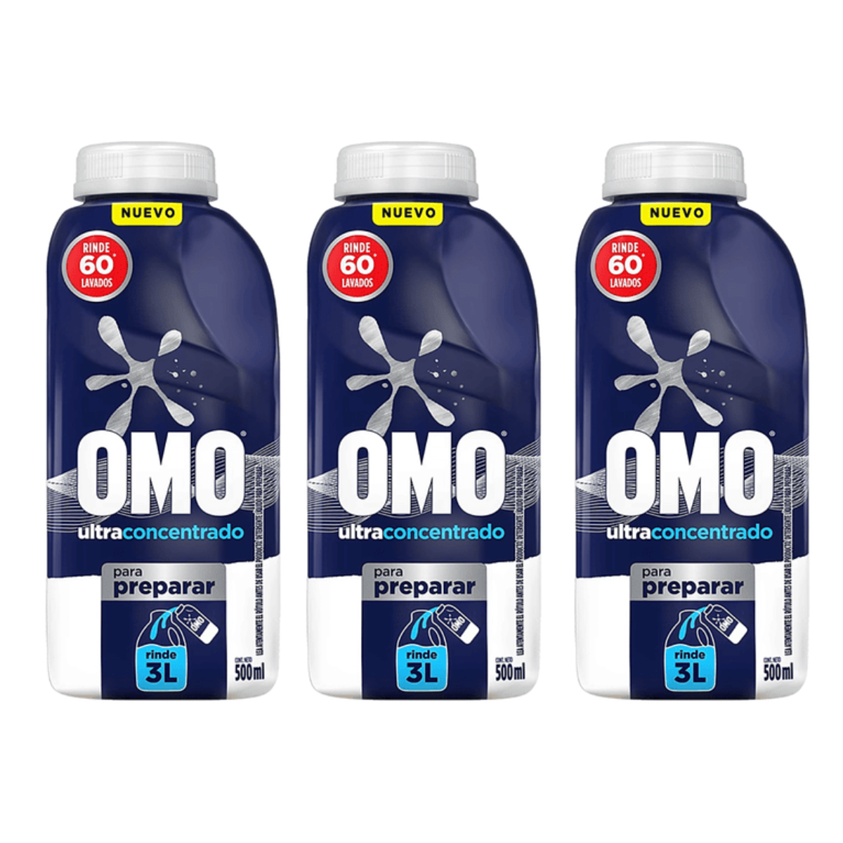 Detergente Concentrado 500ml Rinde 3L OMO