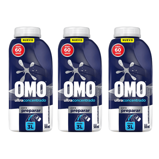 Detergente Concentrado 500ml Rinde 3L OMO